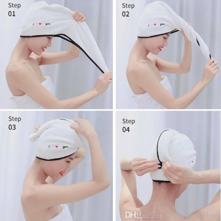 Women Quick-drying Shower Head Towel