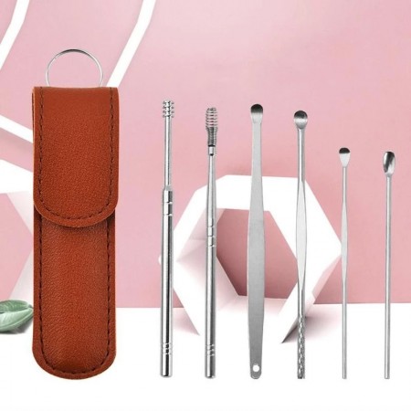 6PCS Ear Cleaner Wax Earwax Cleaning Removal Tool Kit