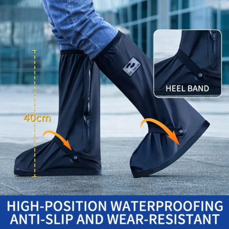 Waterproof Rain Shoe's Cover with Side Zippers