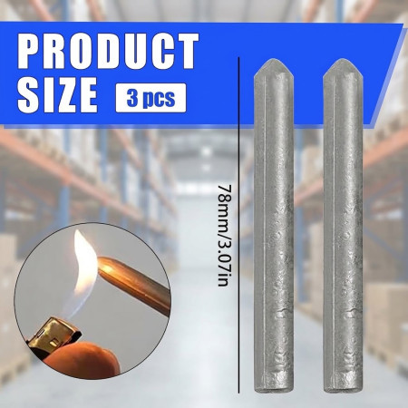 ⚡ 3 pcs Universal Stainless Steel Welding Rods(Low Temperature Easy Melt)
