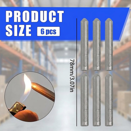 ⚡ 6 pcs Universal Stainless Steel Welding Rods(Low Temperature Easy Melt)