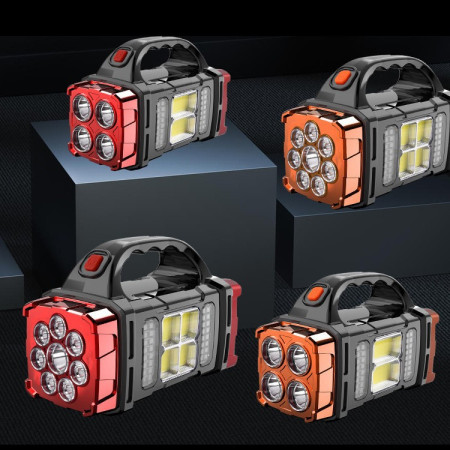 High Power Led Flashlights Camping Work Light Solar Charge 4 Gear USB Rechargeable Light Waterproof Light for Outdoor