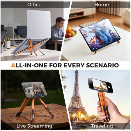 Multi Functional Foldable Magnetic Stand (Full Metal body)