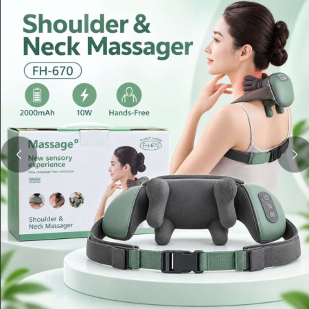 (Premiam Quality) Rechargeable Silicon Neck Shoulder Massager