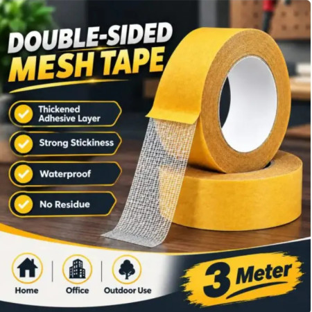 (1-Pis) Transparent Fiberglass Mesh Double-Sided Tape